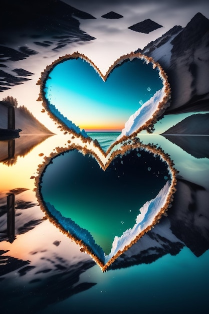 heart shape sea