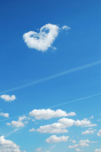 Heart shape in sky