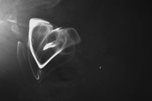 Photo heart shape smoke