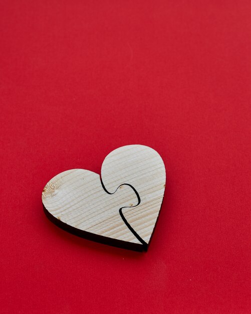 Heart shape wood for Valentine's Day