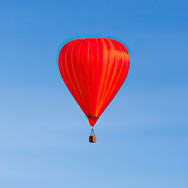 Photo a heart shaped ballon floating in sky valentines day banner happy valentines day