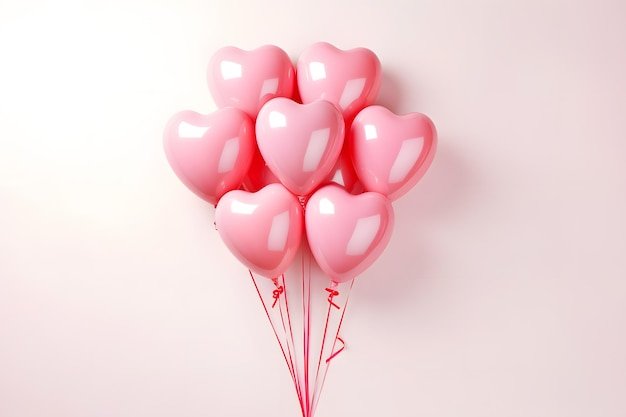 heart shaped balloon bouquet perfect for Valentine's Day celebrations