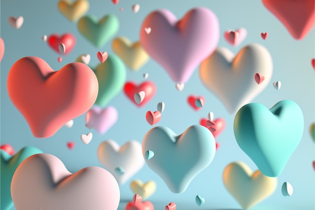 heart shaped balloons goes to clouds gift for valentines day 14 february