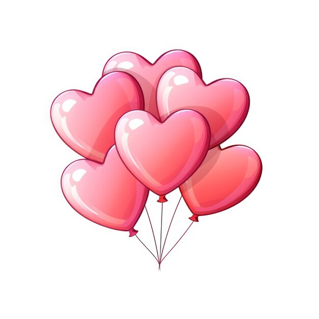 Photo heart shaped balloons icon