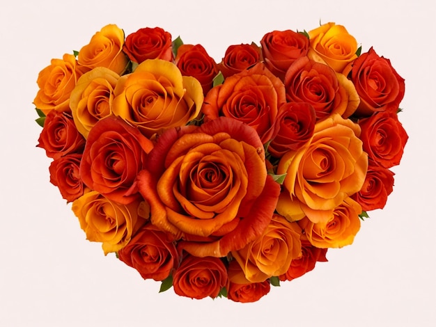 a heart shaped bouquet of roses with a heart in the middle
