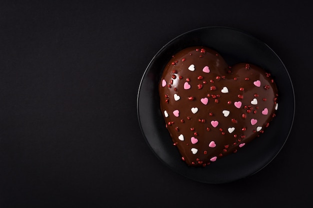 Heart shaped cake for Valentine's Day