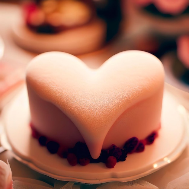 Foto torta a forma di cuore