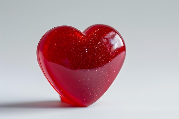 Heart Shaped Candy Box Red Isolated White