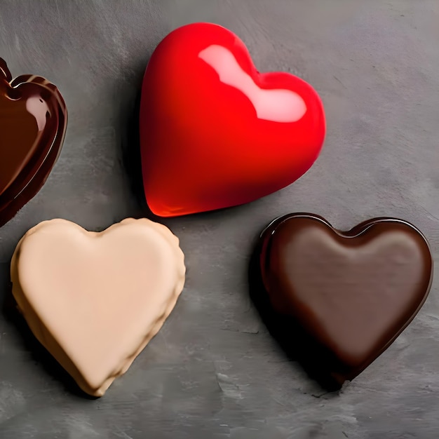 Foto un biscotto al cioccolato a forma di cuore con sopra la parola amore