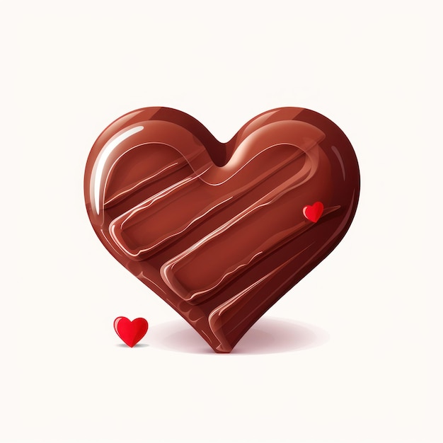 Foto icona di cioccolato a forma di cuore