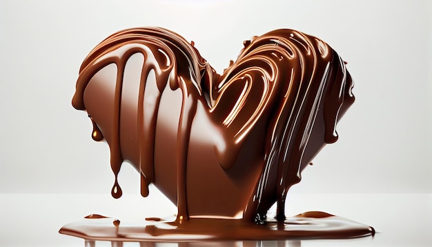 A heart shaped chocolate is in the shape of a heart.