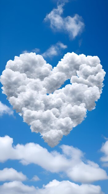 heart shaped cloud ai wallpaper