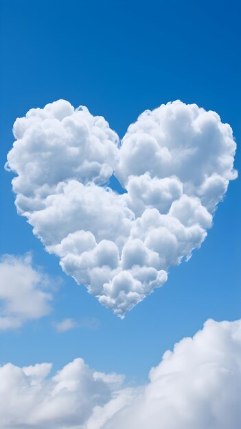 heart shaped cloud ai wallpaper