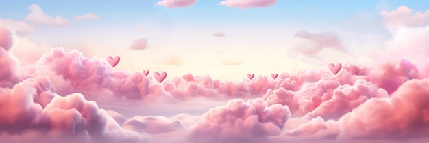 Heart shaped cloud on blue sky love is in the air Valentines day