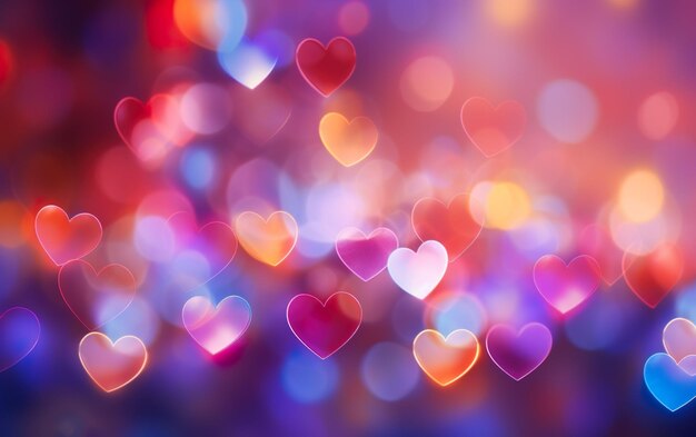 Heart Shaped Colorful Blurred Bokeh St