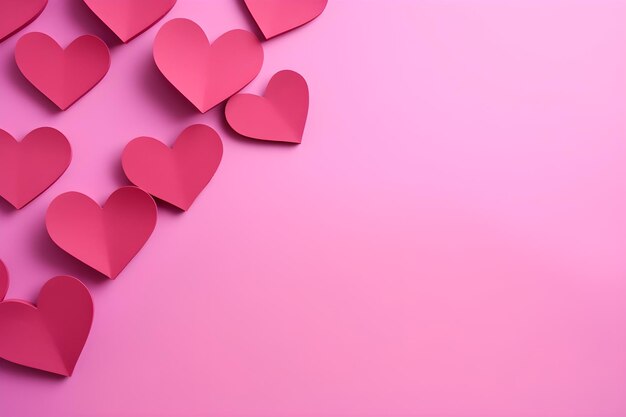 Heart shaped confetti scratched on background Festive abstract backdrop