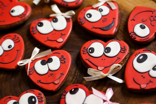  Heart shaped cookies for valentine's day.