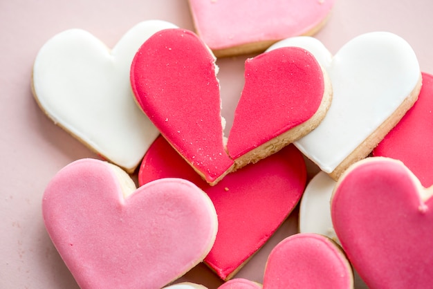 Heart-shaped cookies