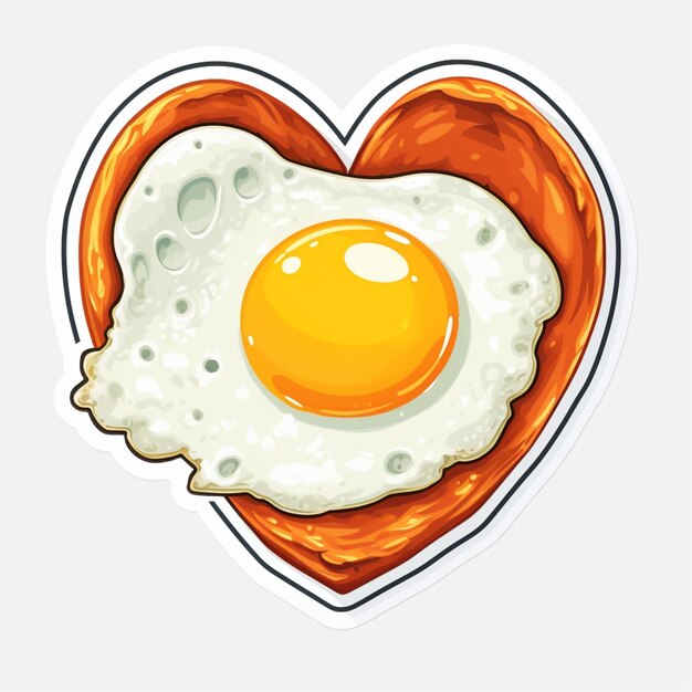 Photo a heart shaped egg with a heart shaped egg in the middle