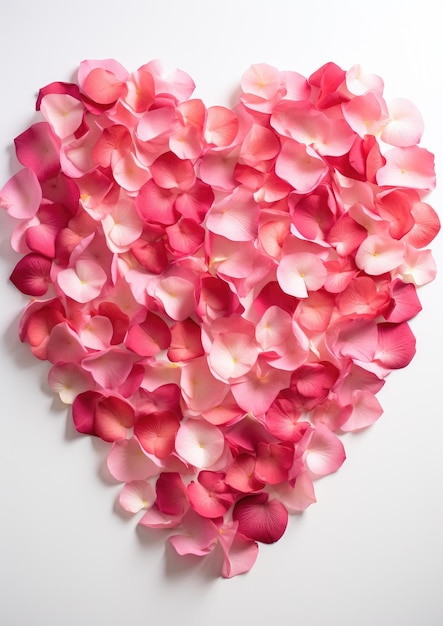 A heart shaped flower petals