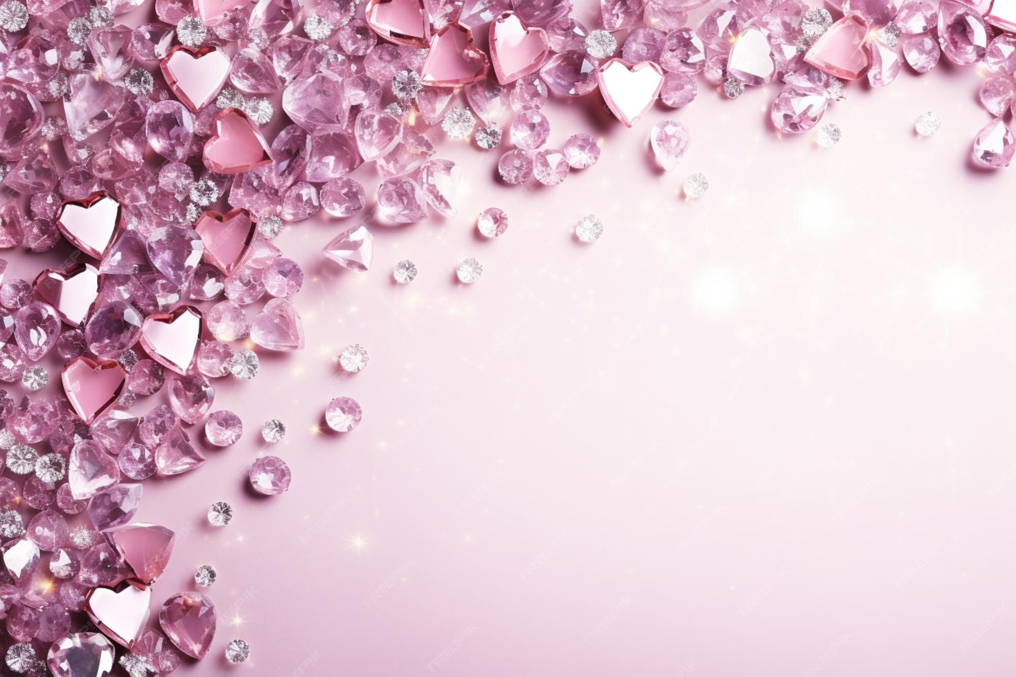 Premium AI Image | Heart Shaped Gemstones with Copy Space