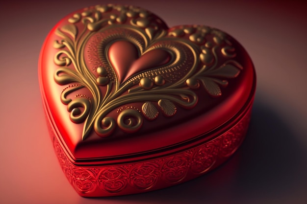 Heart shaped gift box A representation of the love you can hold in your hands The gift is a gesture.