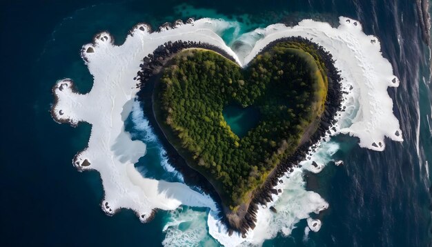 Heart shaped island