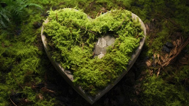 숲 속 의 심장 모양 의 <unk> 모양 의 물체 독특 한 보석