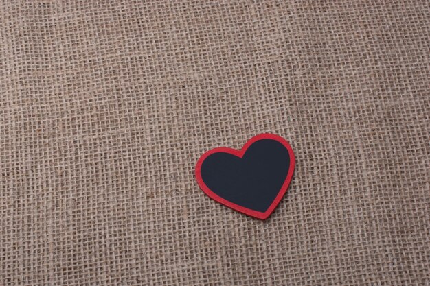 Heart shaped object on canvas