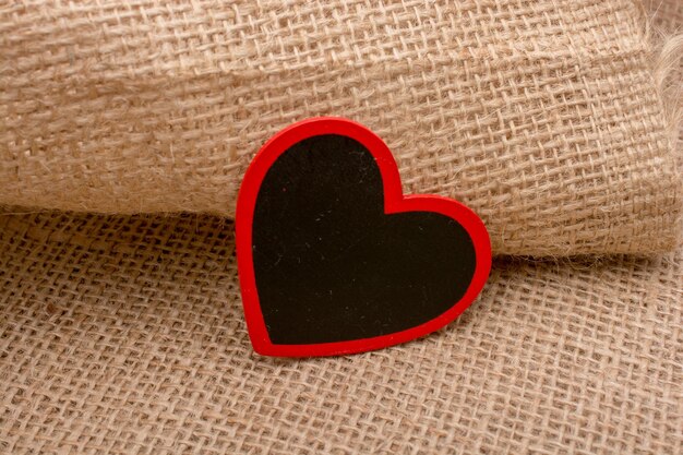 Heart shaped object on canvas