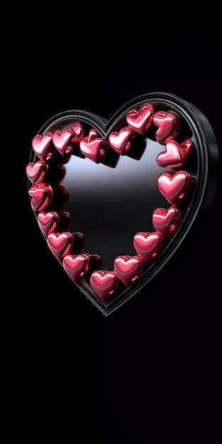 объект в форме сердца с красными сердцами внутри