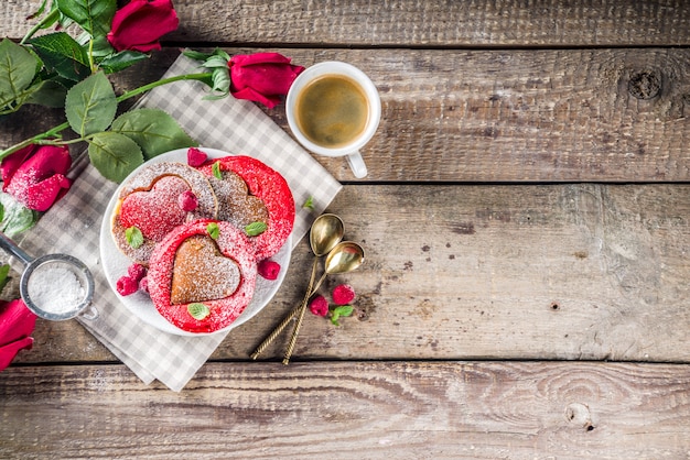 Heart shaped pancakes