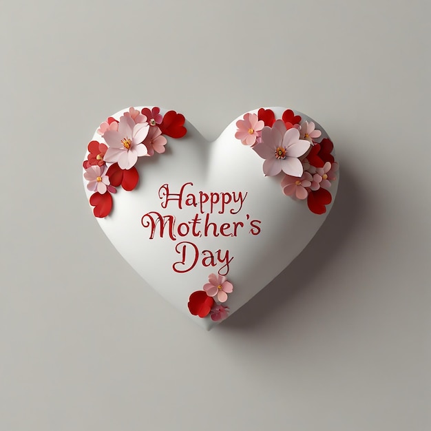 a heart shaped paper with the words happy mothers day on it