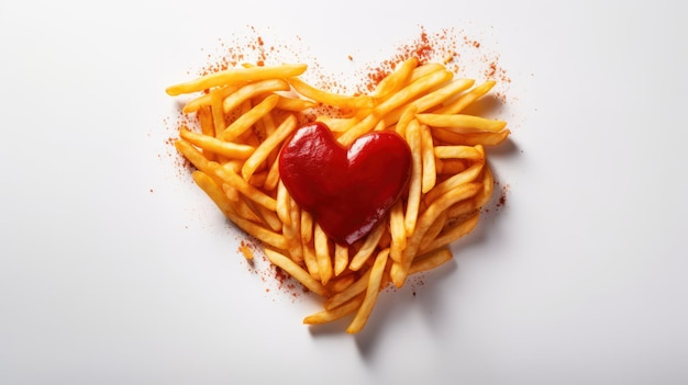 Photo a heart shaped pasta with a heart shaped tomato sauce on it.