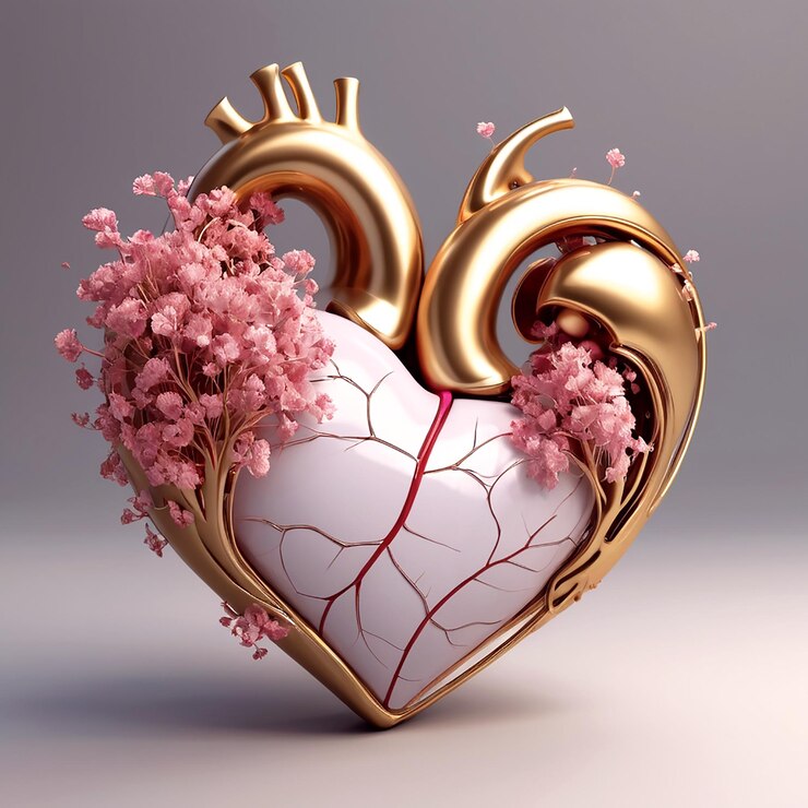 a heart shaped piece of broken heart with the word love on it
