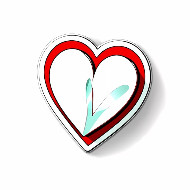 Photo heart shaped stickers 3d abstract hearts with different designs heart shape style