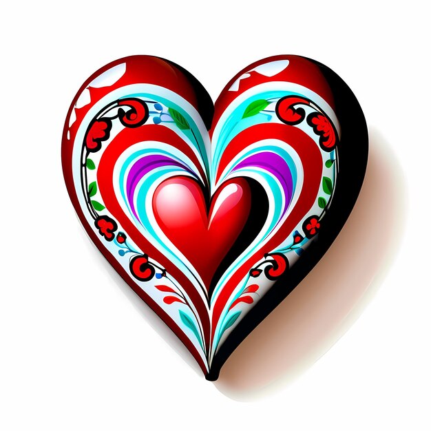 heart shaped stickers 3d abstract hearts with different designs heart shape style