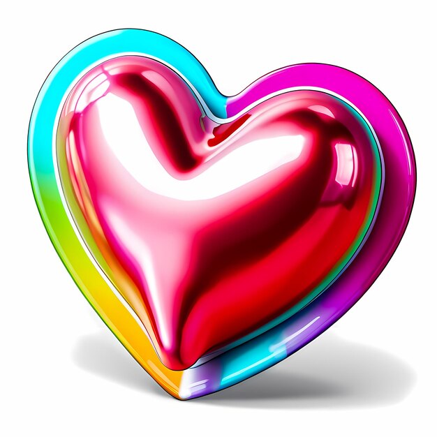 Photo heart shaped stickers 3d abstract hearts with different designs heart shape style
