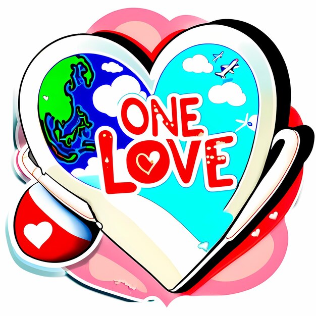 Photo heart shaped stickers 3d abstract hearts with different designs heart shape style