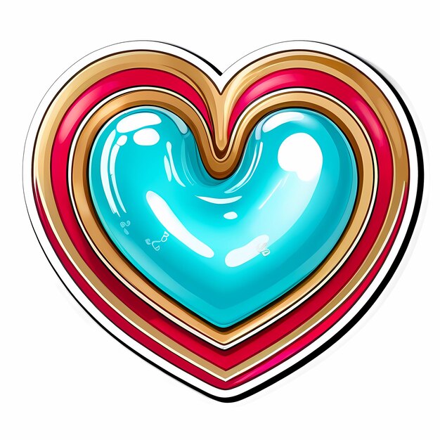 heart shaped stickers 3d abstract hearts with different designs heart shape style