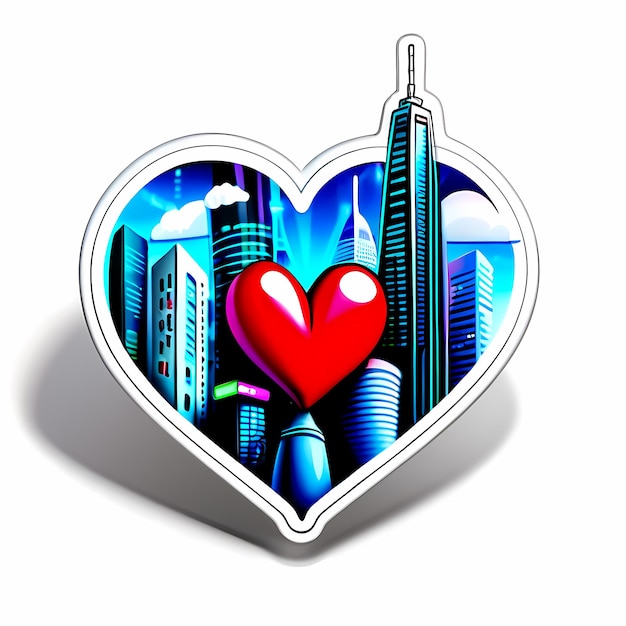 Фото Наклейки в форме сердца 3d абстрактные сердца с различными рисунками в форме сердец