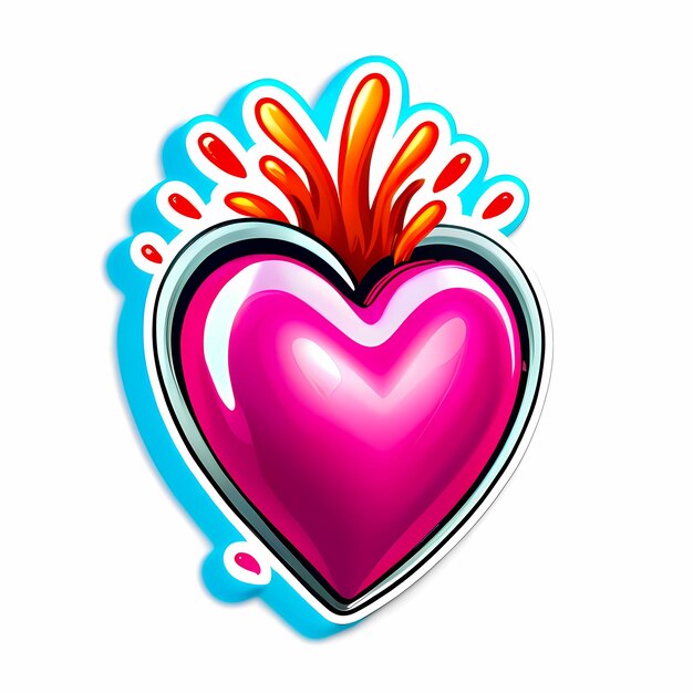 Photo heart shaped stickers 3d abstract hearts with different designs heart shape style