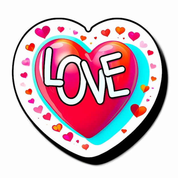 heart shaped stickers 3d hearts with different designs heart shape cartoon style stickers set