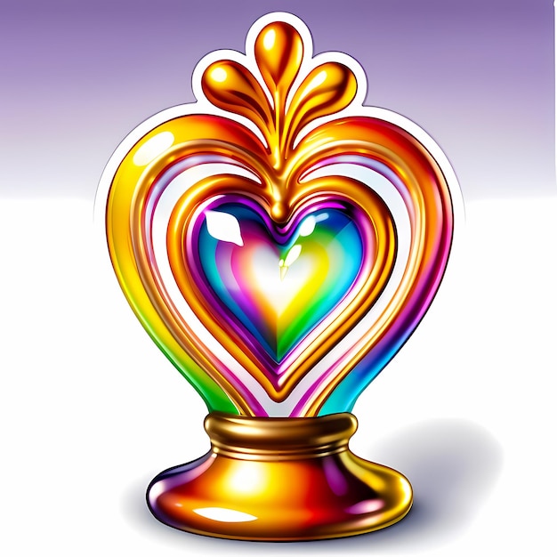 심장 모양의 스티커, 다양한 디자인의 3D 심장, 마음 모양의 만화 스타일 스티커 세트