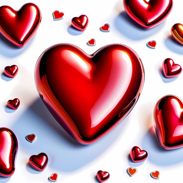 Наклейки в форме сердца 3D-сердца с различными рисунками в виде сердца наклейки стиля мультфильмов
