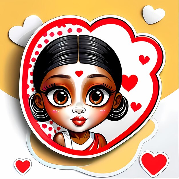 heart shaped stickers 3d hearts with different designs heart shape cartoon style stickers set