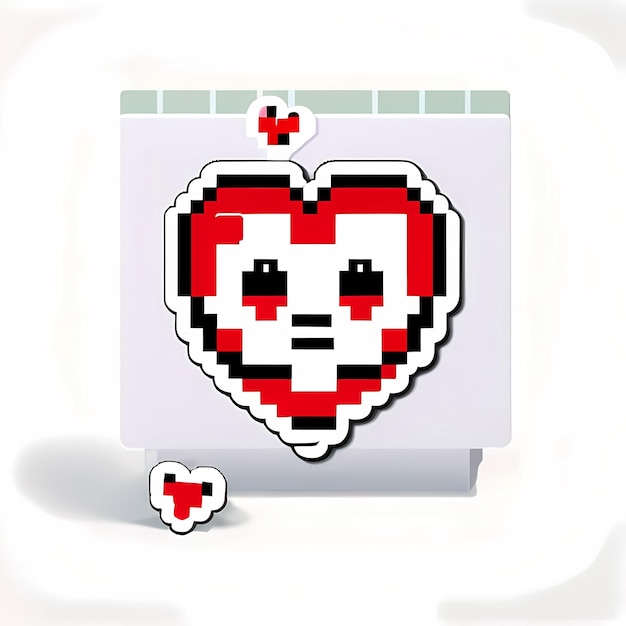 heart shaped stickers 3d hearts with different designs heart shape cartoon style stickers set