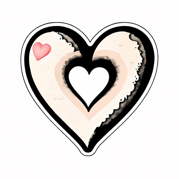 heart shaped stickers 3d hearts with different designs heart shape cartoon style stickers set