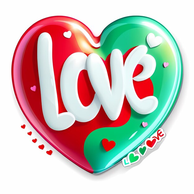 heart shaped stickers 3d hearts with different designs heart shape cartoon style stickers set