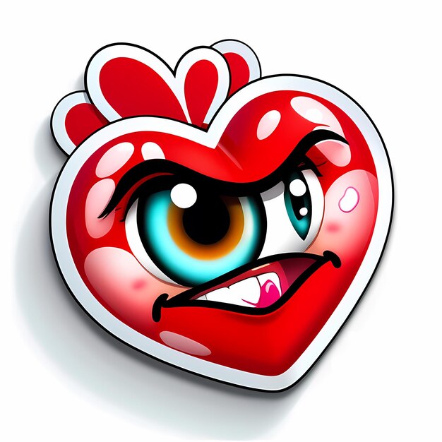 Фото Наклейки в форме сердца 3d-сердца с различными рисунками в виде сердца наклейки стиля мультфильмов